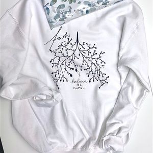 Custom made Lung Cancer Awareness Sweater. Size M. Meaningful gift